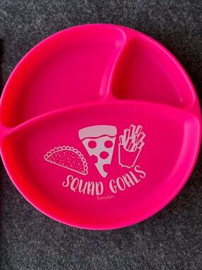 Bella Tunno Pink Suction Plate Squad Goals Silicone Toddler Tunno Tots